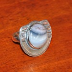 СРЕБЪРЕН ПРЪСТЕН С АХАТ „РАБОВО“